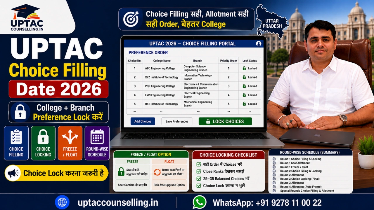 UPTAC Counselling 2026 Choice Filling Date