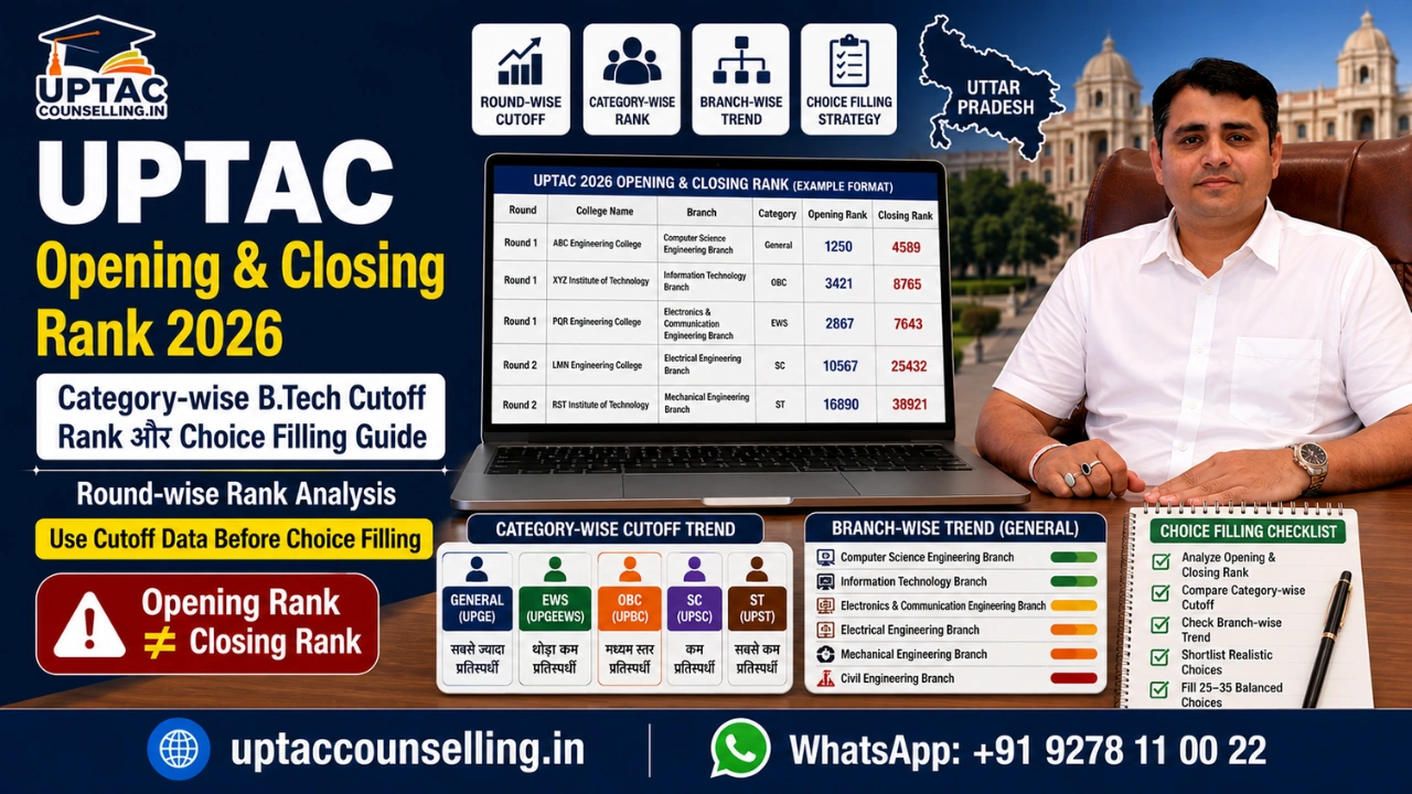 UPTAC Opening and Closing Rank 2026